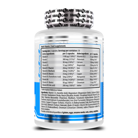 Yava Labs, Multivitamin, 60 Capsules, 30servings