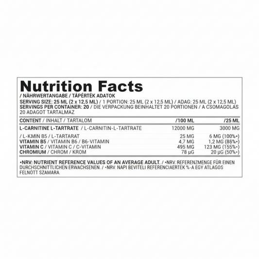 Nutriversum, L-Carnitine Liquid, 500ml, 20 Servings